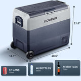 BODEGAcooler 12V Fridge 64qt/60L with Wheels Dual Zone - T60