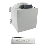 Awoco RH-SP08-BLW Powerful 8" Inline Blower Unit for Split Range Hoods, 4 Speeds, 8” Round Top Vent, 1000CFM - RH-SP08-BLW