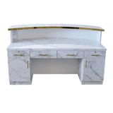 Whale Spa - Gold and Marble Reception Desk