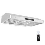 Awoco RH-UC7 36” Under Cabinet 7” High Stainless Steel Range Hood, 6 Speeds with Gesture Sensing Touch Control Panel, 900 CFM with Remote Control, 5W LED Light Bar - RH-UC7-36-6
