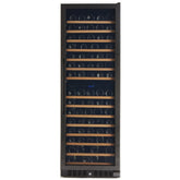 166 Bottle Black Stainless Wine Refrigerator, Dual Zone - Backyard Provider