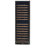 166 Bottle Black Stainless Wine Refrigerator, Dual Zone - Backyard Provider
