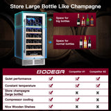 BODEGAcooler 15" 26 Bottles Small Wine Refrigerator