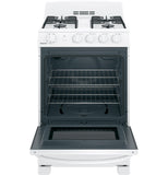 HOTPOINT 24" Front-Control Free-Standing Gas Range with Large Window - RGAS300DMWW-KT