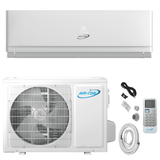 Air-Con Eclipse Series 36000 BTU 16.4 SEER Ductless Mini Split Air Conditioner 15ft Lineset & Wiring - ASPCI/EM4H4S36R