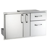 AOG 36-Inch Access Door With Platter Storage And Double Drawer - 18-36-SSDD