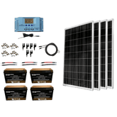 WindyNation 400 Watt Solar Panel Kit with 400ah AGM Battery New - SOK-400WP-P30L-400B