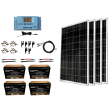 WindyNation 400 Watt Solar Panel Kit with 400ah AGM Battery New - SOK-400WP-P30L-400B