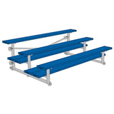Bleacher - 7-1/2 ft. (3 Row - Double Foot Plank) - Tip & Roll - BLDP-375TRGPC