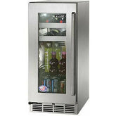 Perlick 15" Beverage Center with 8 Bottle and 30 Can Capacity, Stainless Steel-Glass Door - HP15BO-4-3