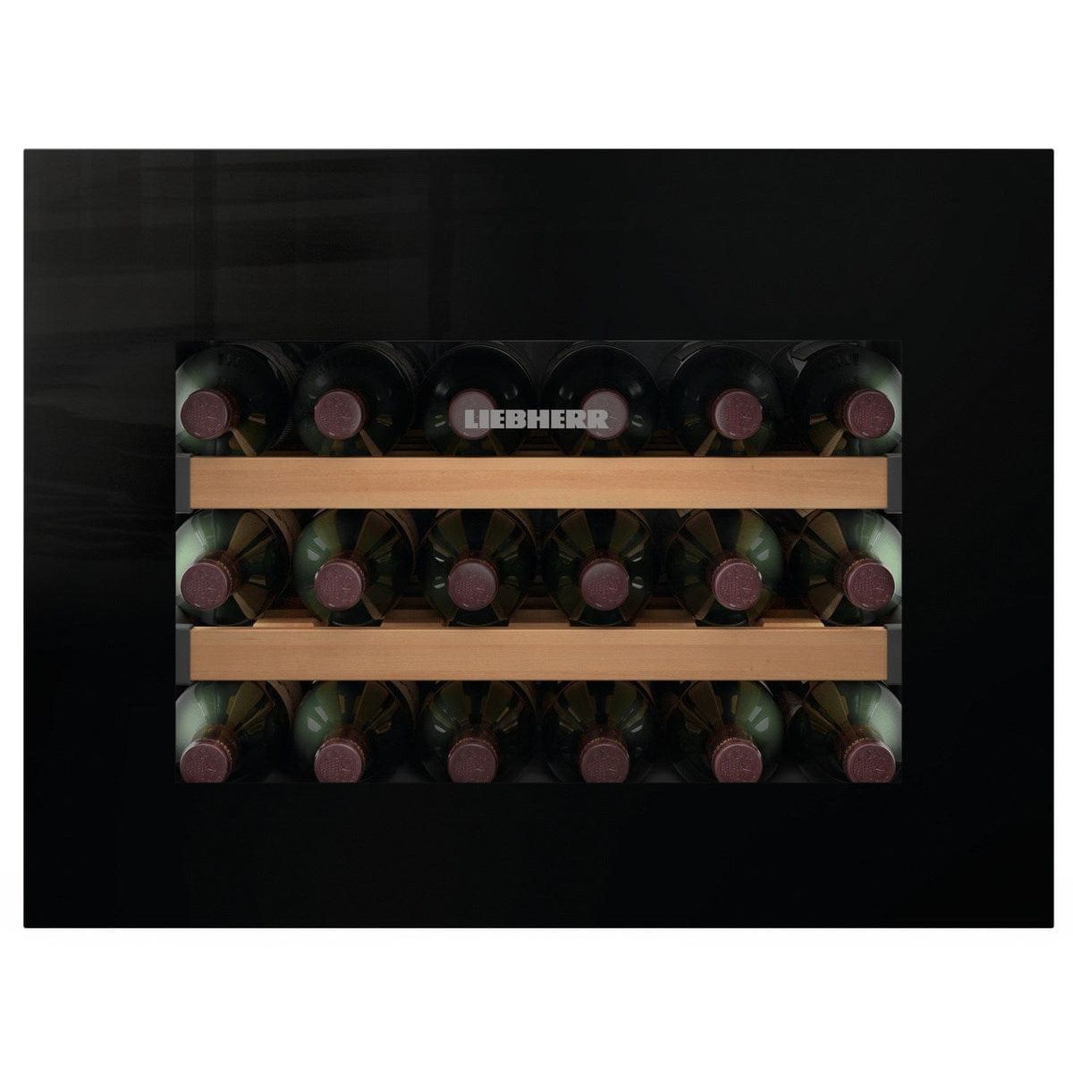 Liebherr Built-in Fully Integrated Black Glass Wine Cabinet - HWGB 1803