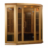 Maxxus 3-Person Corner Low EMF Under 8MG FAR Infrared Sauna Canadian Red Cedar