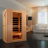 Maxxus Serenity 2-Person Low EMF Under 8MG FAR Infrared Sauna Canadian Hemlock