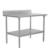John Boos 48" W x 24" D Stainless Steel Work Table with Undershelf - JBST6R52448SSK
