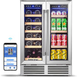 BODEGAcooler 24" Wine and Beverage Cooler Dual Zone 19 Bottles and 57 Cans - JC-115DR