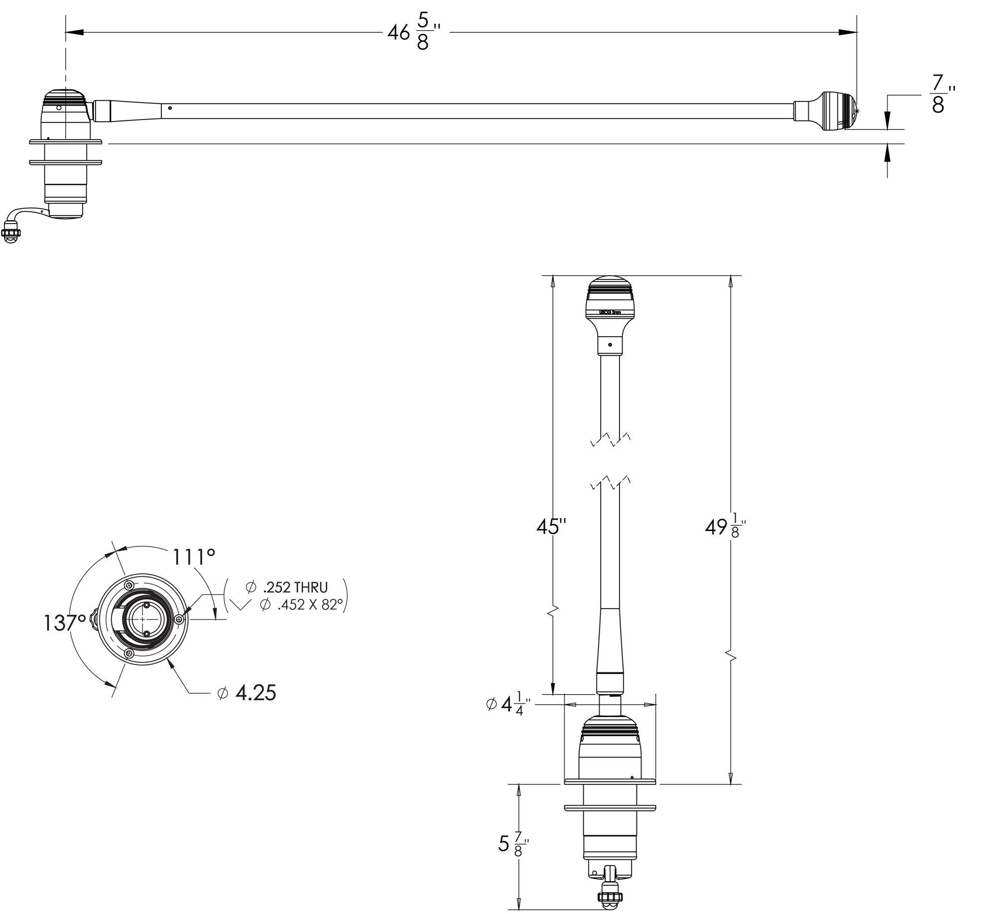Taco Marine Grand Slam Anchor & Stern Light - GS-900