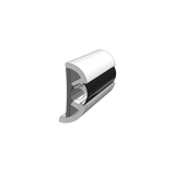 TACO SuproFlex Rub Rail Kit White w/ Flex Chrome Insert, 2" X 1.2" X 60' | V11-9990WCM60-2