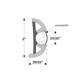 TACO Marine Suproflex Medium Rub Rail Kit 2" X 29/32" 60' Black with Chrome Insert - V11-9990BBK60-2