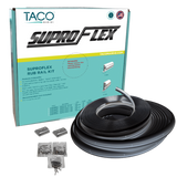 TACO Marine Suproflex Medium Rub Rail Kit 2" X 29/32" 60' Black with Chrome Insert - V11-9990BBK60-2