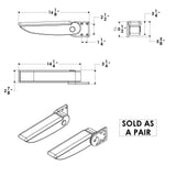 TACO Marine Armrest Straight Assembly (Pair) - K10-0003-PR