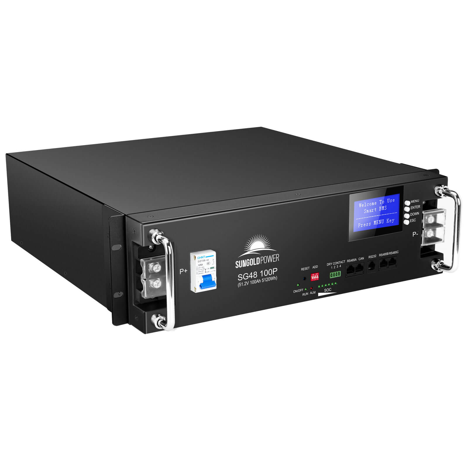 Sun Gold 48V 100AH Server Rack LiFePO4 Lithium  Battery SG48100P