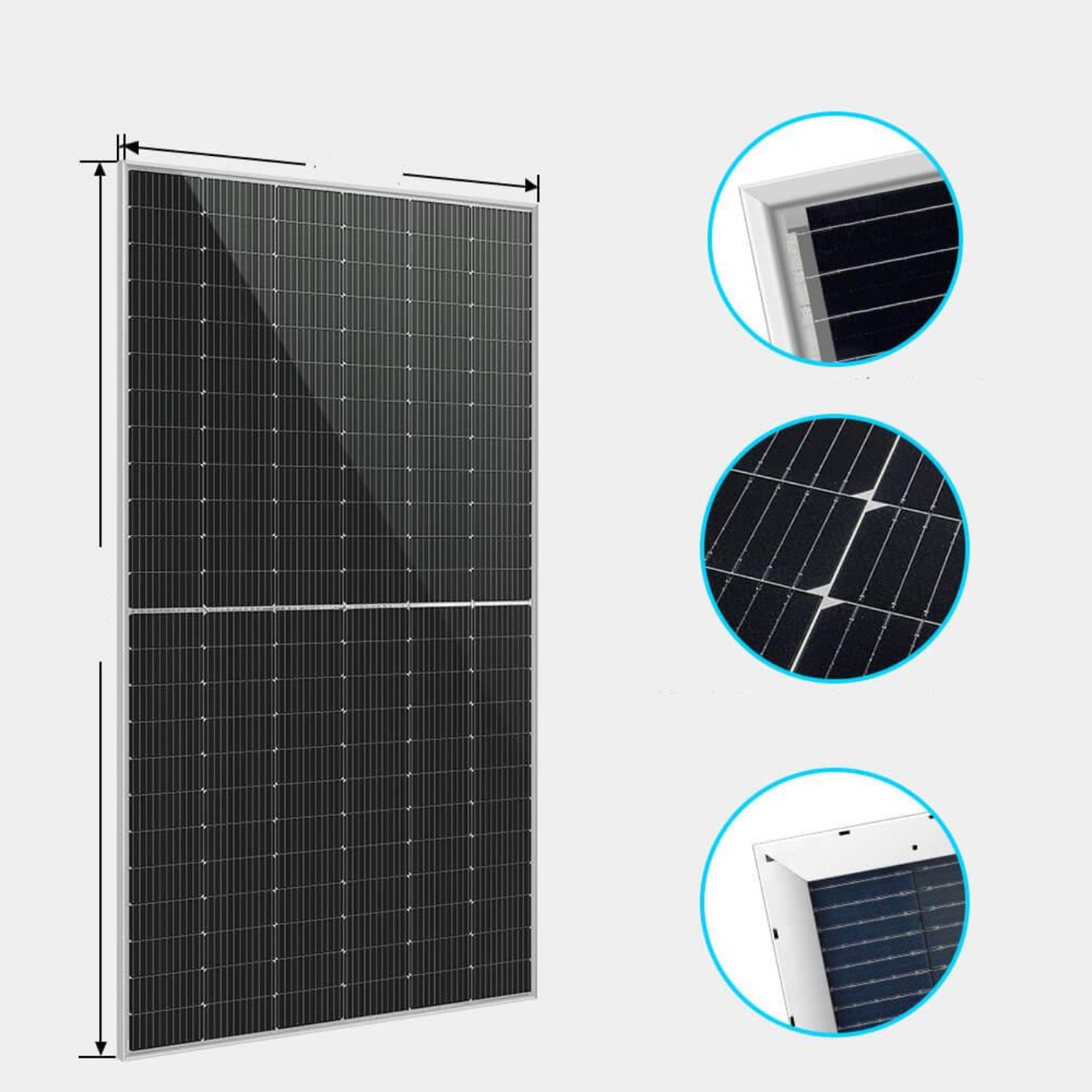 Sun Gold 560 Watt Bifacial PERC Solar Panel - SG-560WBGx2