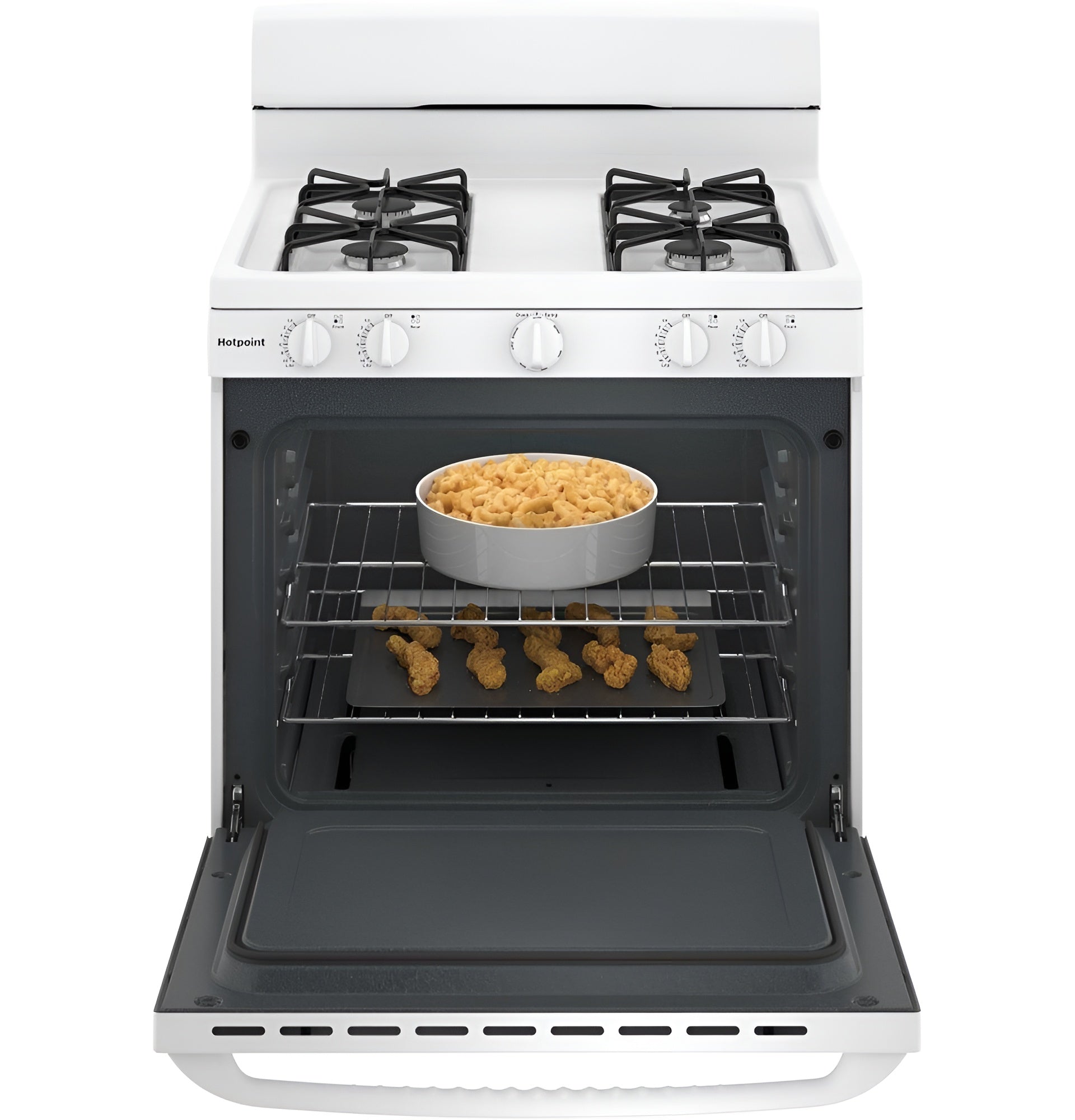 HOTPOINT RGBS300DMWW Hotpoint 30" Free-Standing Gas Range - RGBS300DMWW-KT
