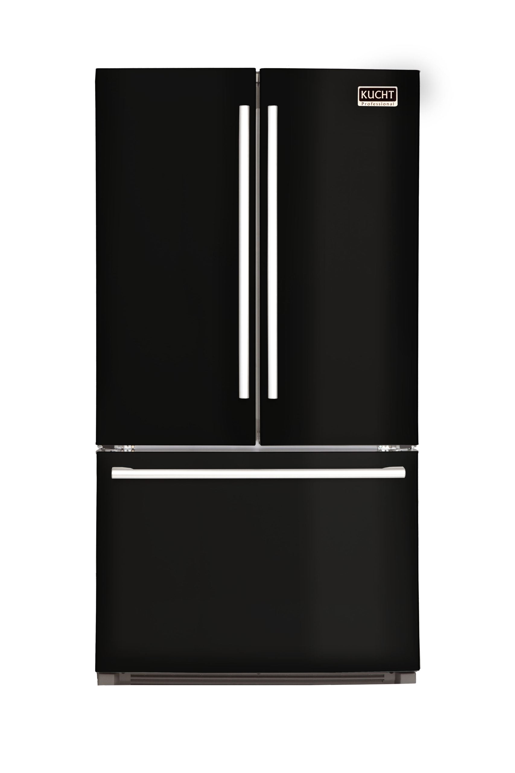 Kucht Professional 36 In. 26.1 cu. ft. Refrigerator with Interior Ice Maker, Black - K748FDS-K