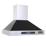 Kucht Professional 36" Wall Mount Range Hood 900 CFM in Black - KRH3615-K