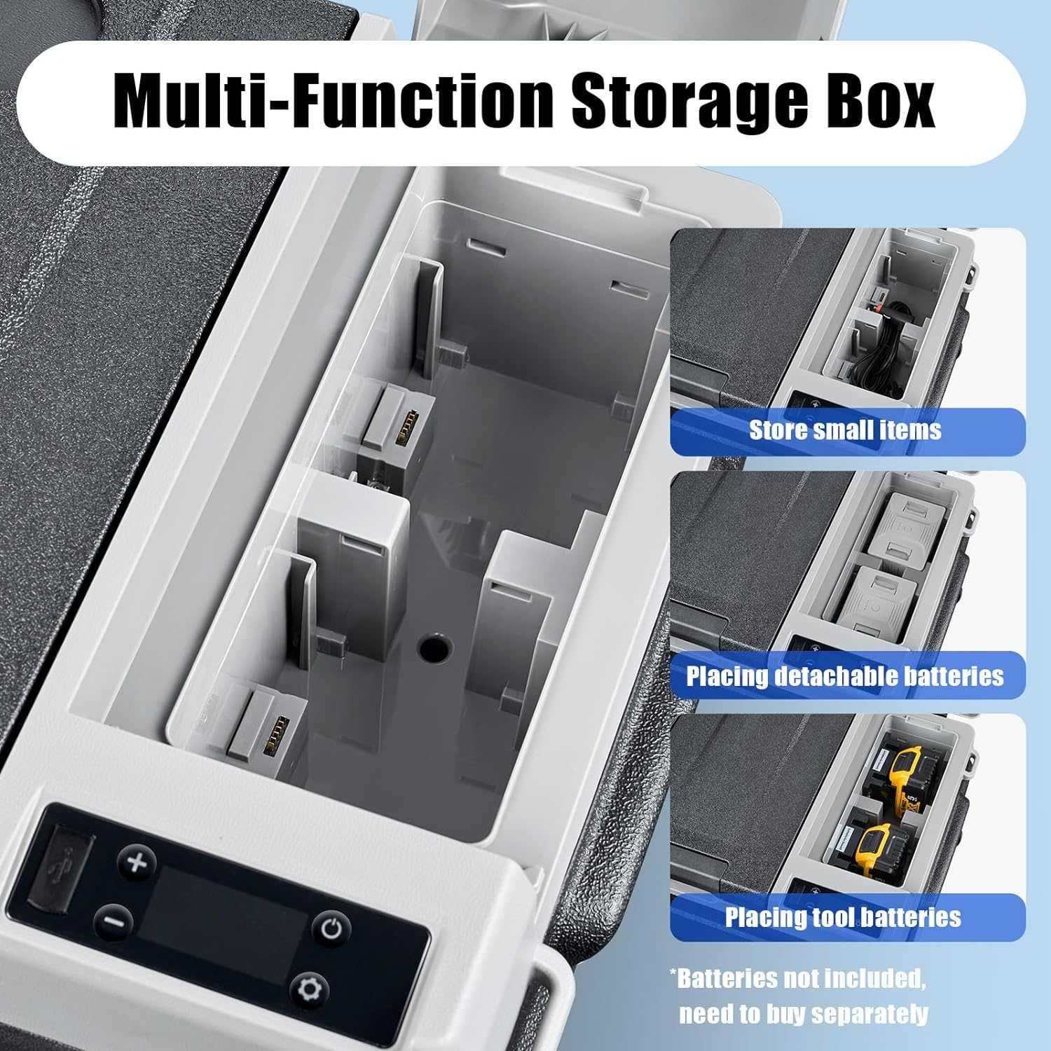 BODEGACOOLER 12 Volt Car Refrigerator Dual Zone Dual Doors 36/45/53QT - WD35