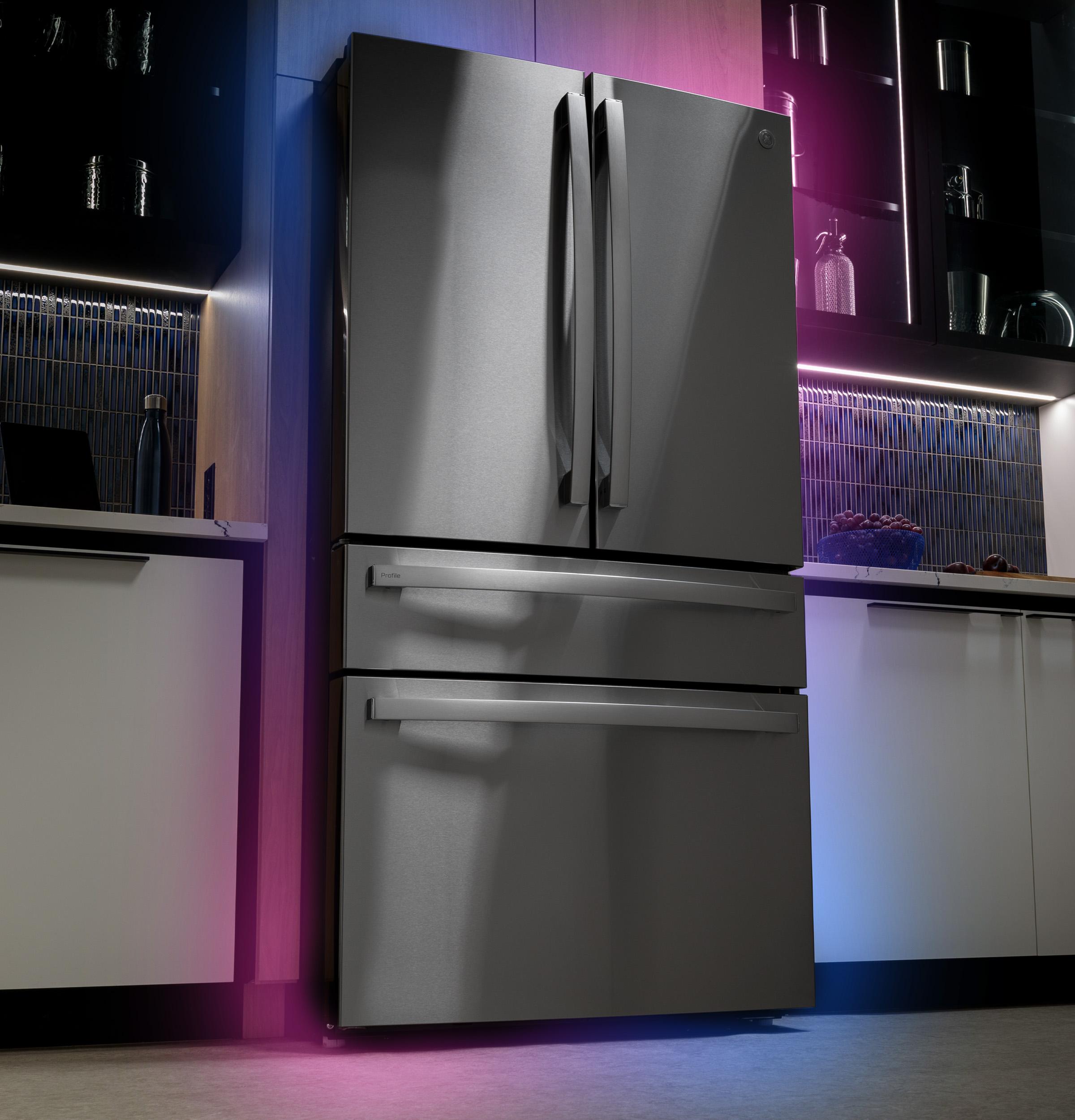GE Profile 23.2 Cu. Ft. Smart Counter-Depth French-Door Refrigerator, 4-Door, Dual-Dispense AutoFill – PJE23BYWFS-KT