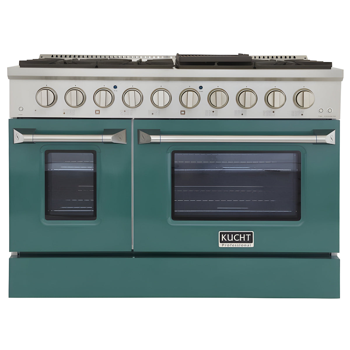Kucht 48" Pro-Style Natural Gas Dual Fuel Range with 4 Burners in Green - KDF482-G