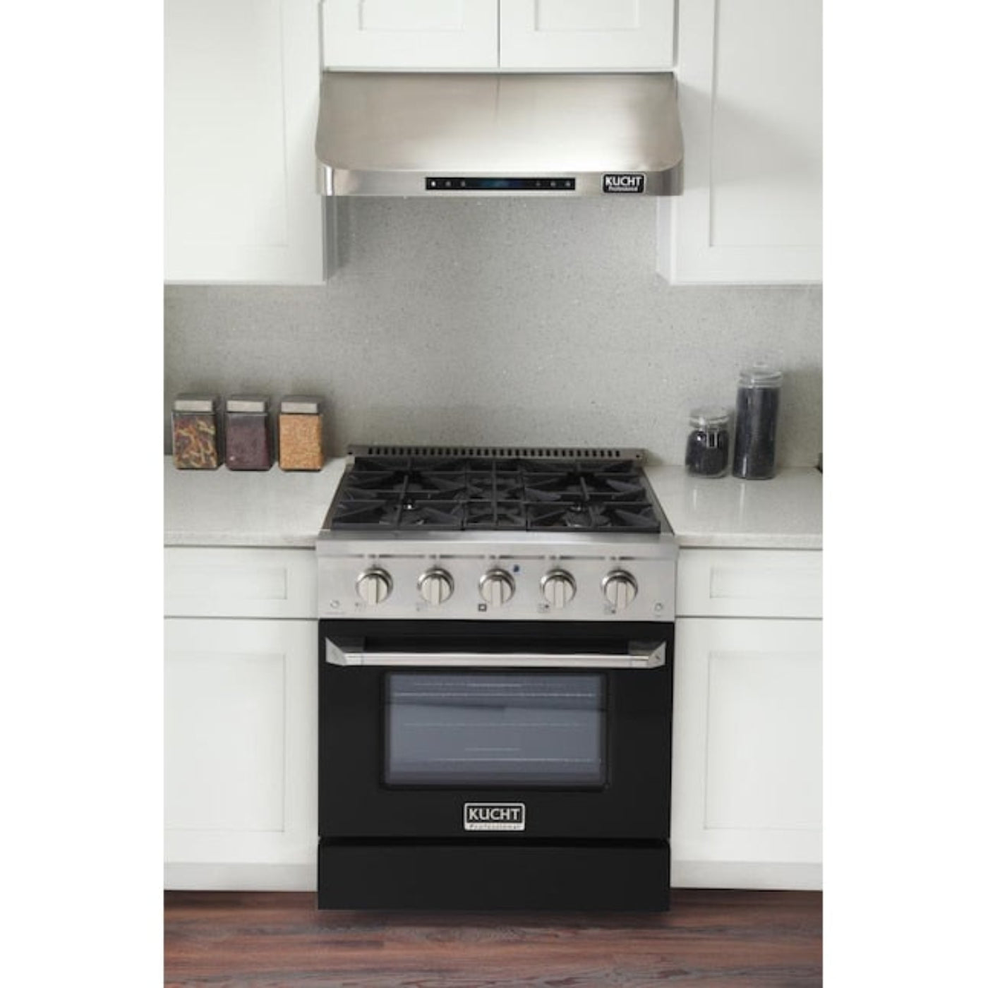 Kucht Professional 30 in. 4.2 cu ft. Propane Gas Range with Black Door and Silver Knobs -  KNG301/LP-K