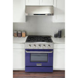 Kucht 30" Pro-Style Propane Gas Dual Fuel Range with 4 Burners in Blue - KDF302/LP-B
