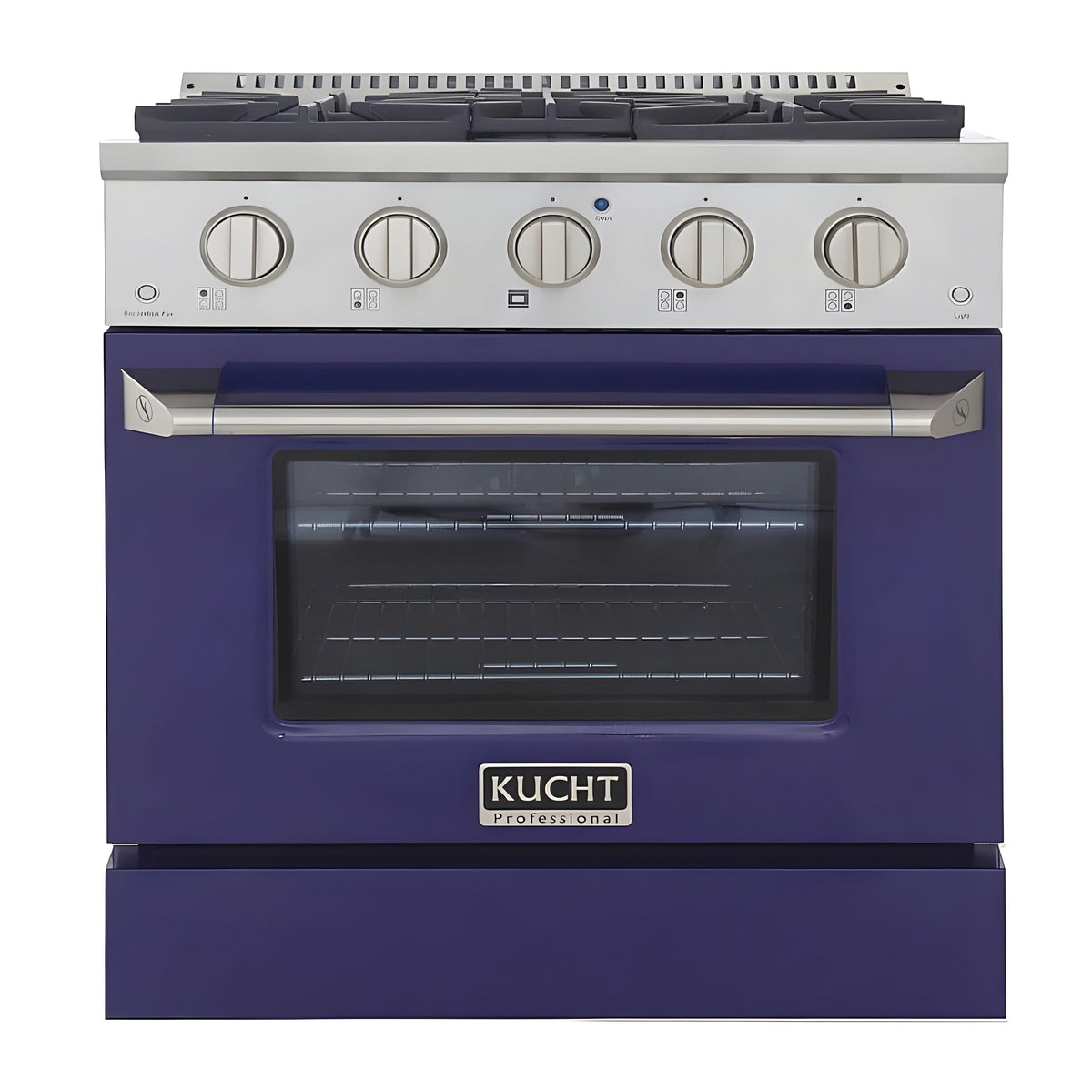 Kucht 30" Pro-Style Natural Gas Dual Fuel Range with 4 Burners in Blue - KDF302-B