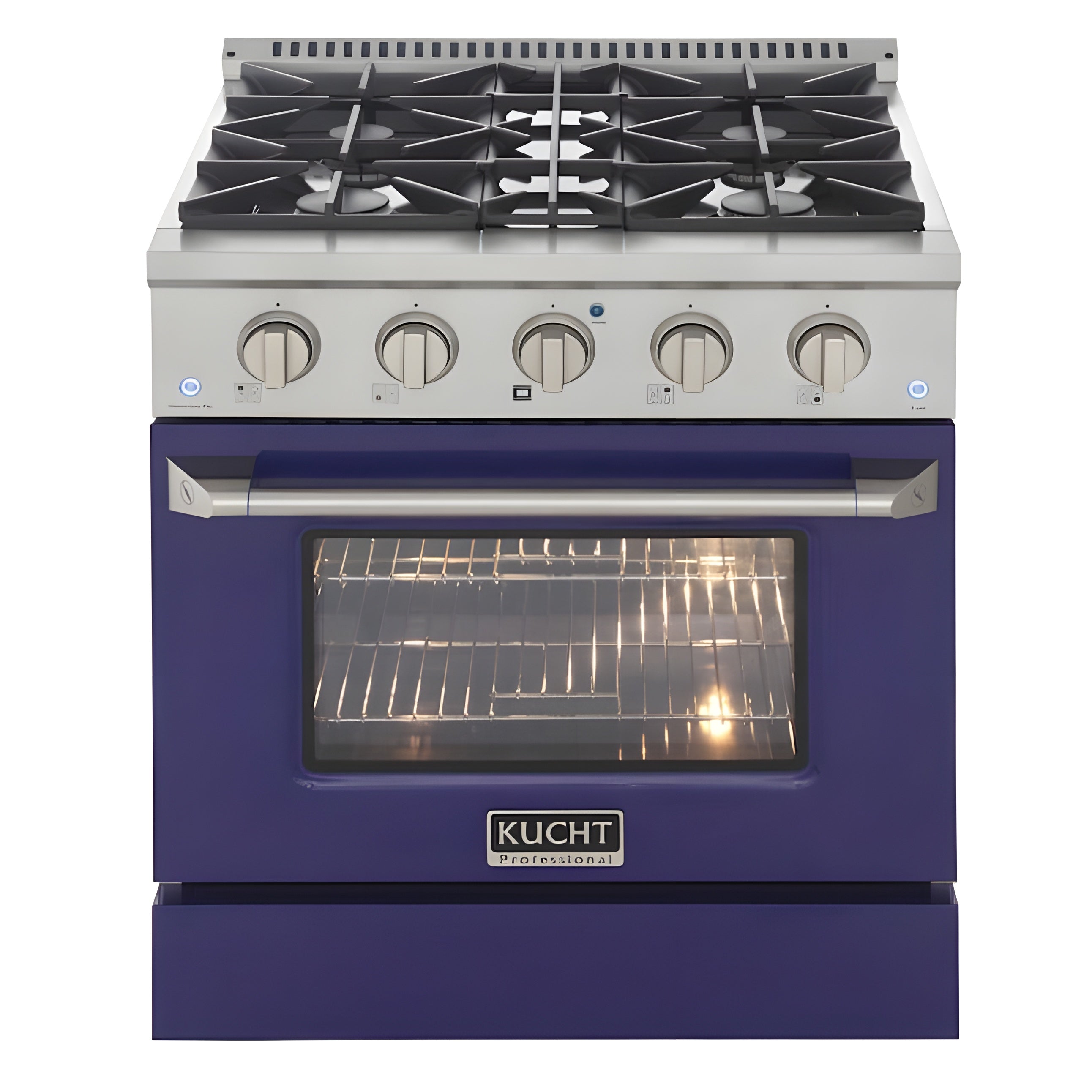 Kucht 30" Pro-Style Natural Gas Dual Fuel Range with 4 Burners in Blue - KDF302-B