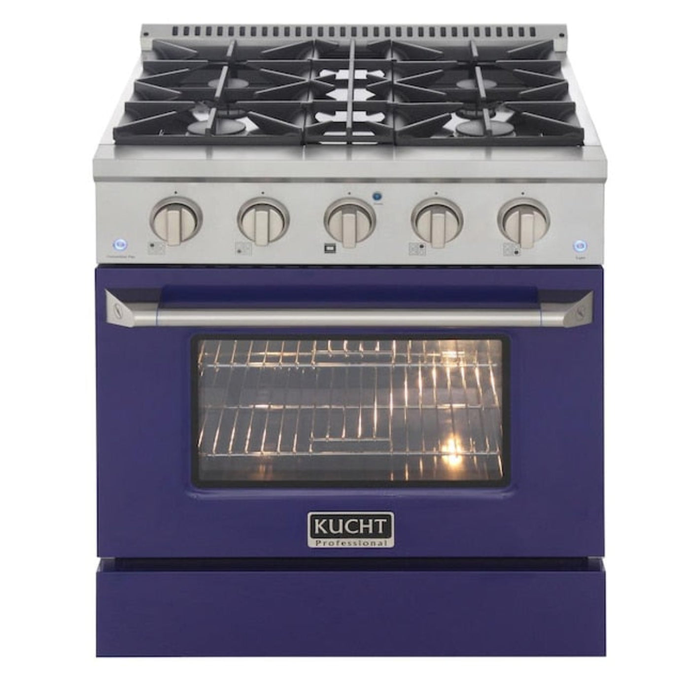 Kucht 30" Pro-Style Propane Gas Dual Fuel Range with 4 Burners in Blue - KDF302/LP-B