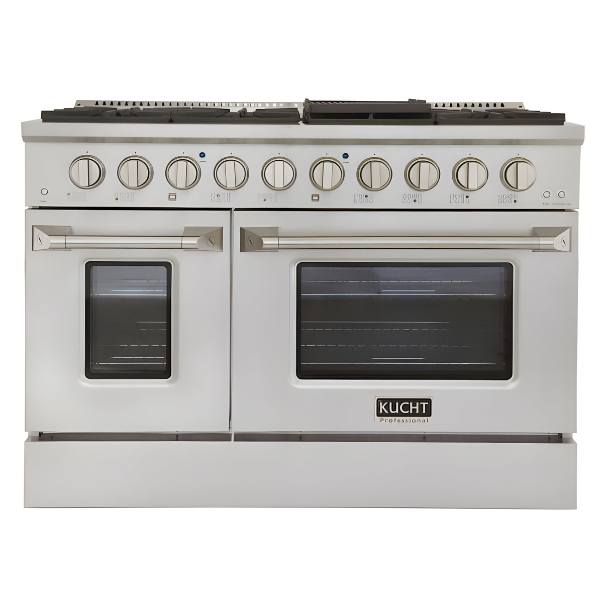 Kucht 48" Pro-Style Natural Gas Dual Fuel Range with 4 Burners in Stainless Steel - KDF482-S