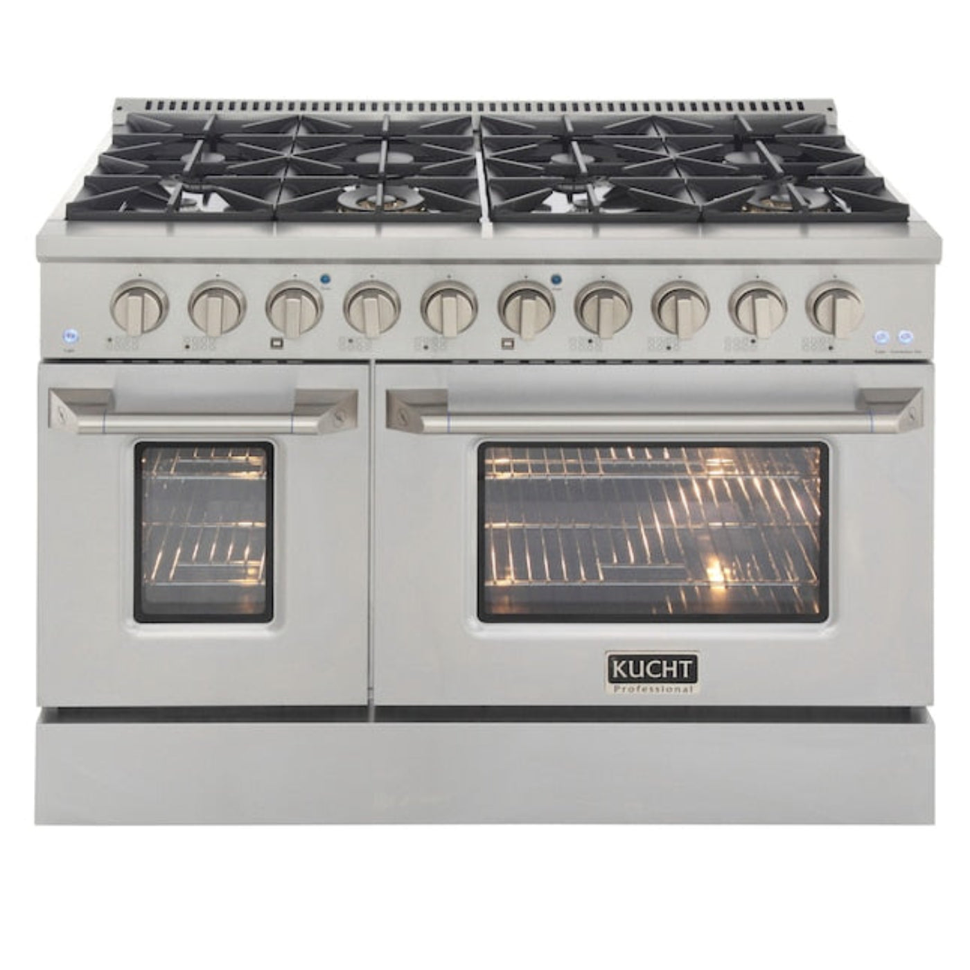Kucht 48" Pro-Style Propane Gas Dual Fuel Range with 4 Burners in Stainless Steel - KDF482/LP-S