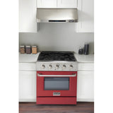 Kucht 30" Pro-Style Propane Gas Dual Fuel Range with 4 Burners in Red - KDF302/LP-R