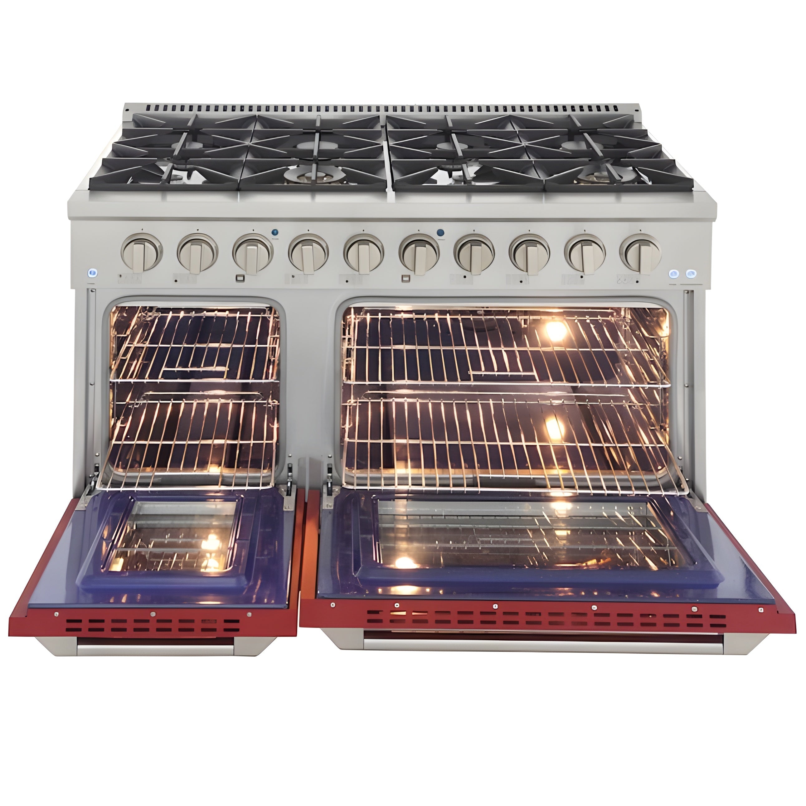 Kucht 48" Pro-Style Natural Gas Dual Fuel Range with 4 Burners in Stainless Steel - KDF482-S