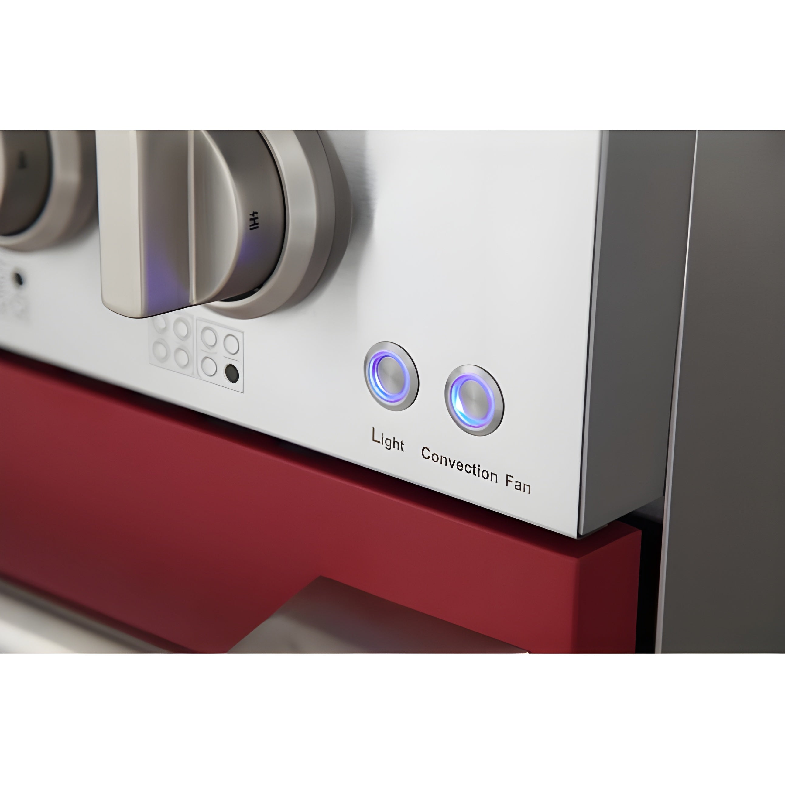 Kucht Professional 48 in. 6.7 cu ft. Natural Gas Range with Red Door and Silver Knobs - KNG481-R