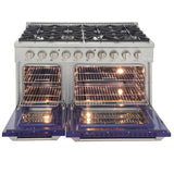 Kucht 48" Pro-Style Propane Gas Dual Fuel Range with 4 Burners in Green - KDF482/LP-G