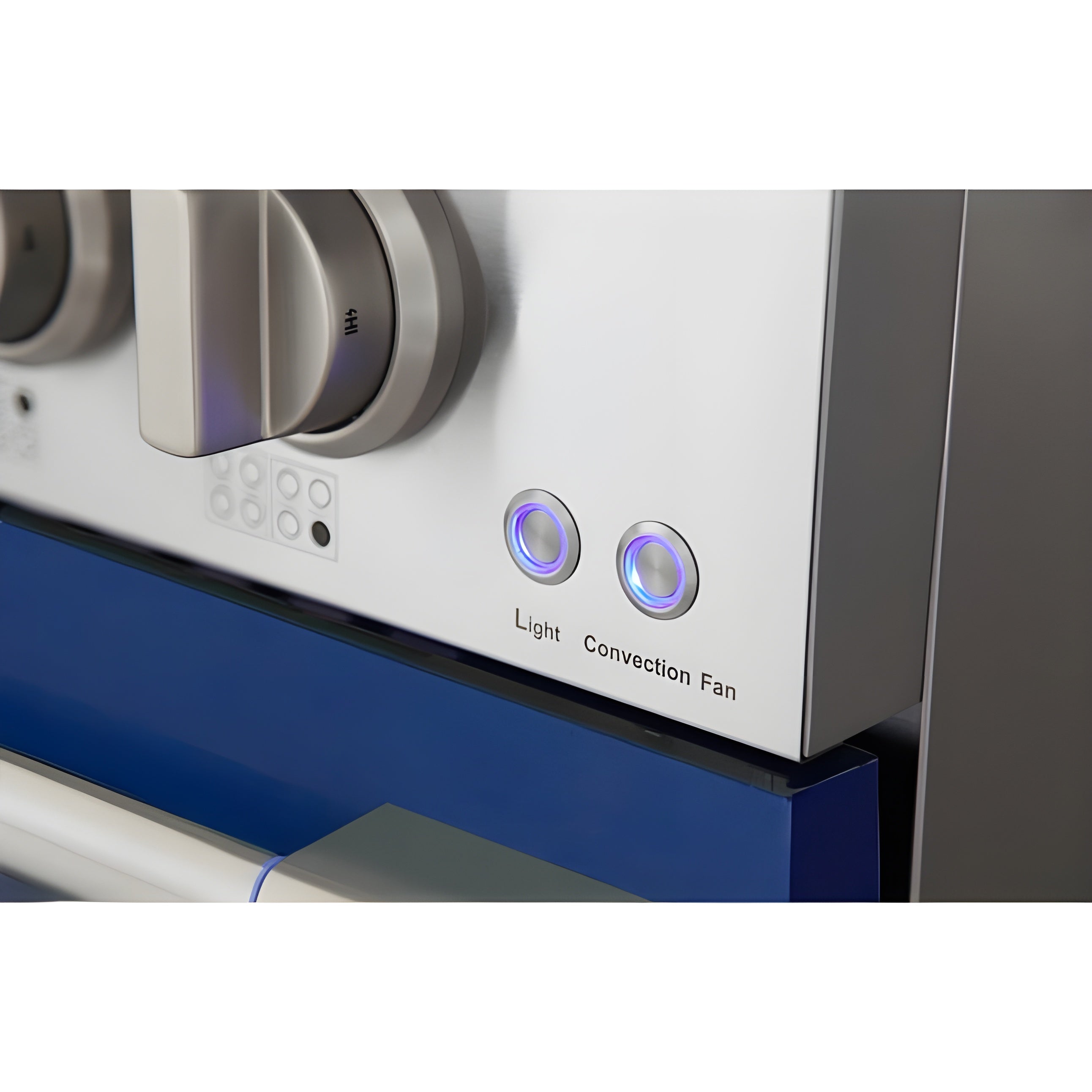 Kucht Professional 48 in. 6.7 cu ft. Propane Gas Range with Blue Door and Silver Knobs - KNG481/LP-B