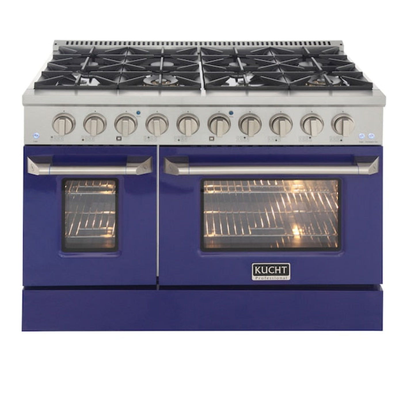 Kucht 48" Pro-Style Propane Gas Dual Fuel Range with 4 Burners in Blue -  KDF482/LP-B