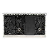 Kucht 48" Pro-Style Natural Gas Dual Fuel Range with 4 Burners in Gray - KDF482-GR