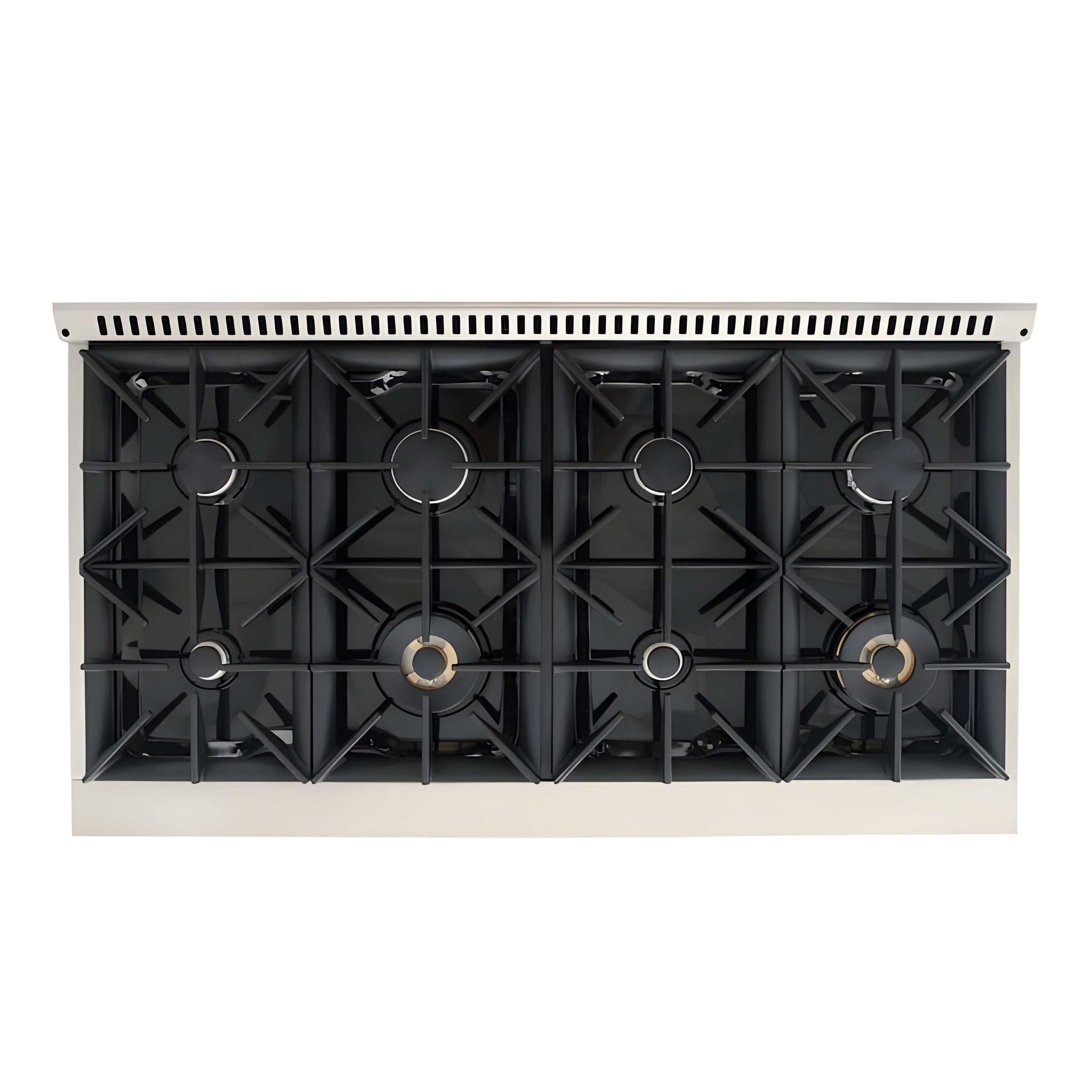 Kucht 48" Pro-Style Natural Gas Dual Fuel Range in White with Rose Gold Accents,  - KDF482-W-ROSE