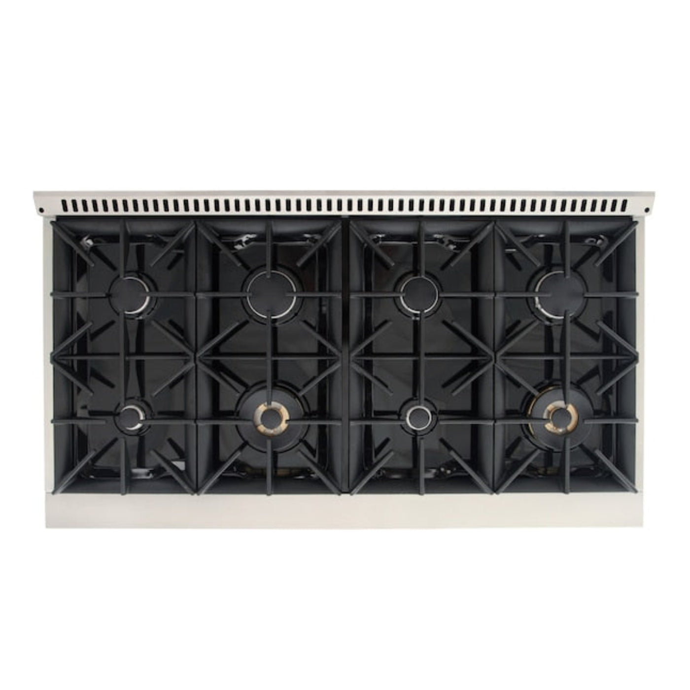 Kucht 48" Pro-Style Natural Gas Dual Fuel Range in White with Rose Gold Accents -  KDF482-W-ROSE