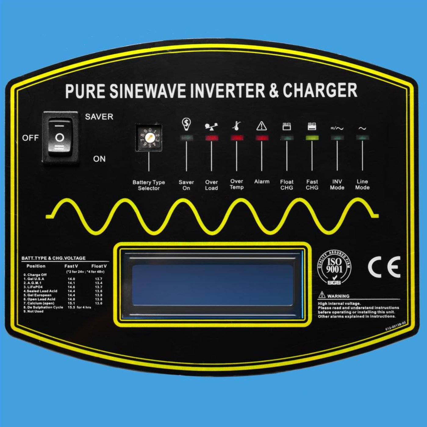 10000W 24V Split Phase Pure Sine Wave Inverter Charger - LFPV10K24V240VSP