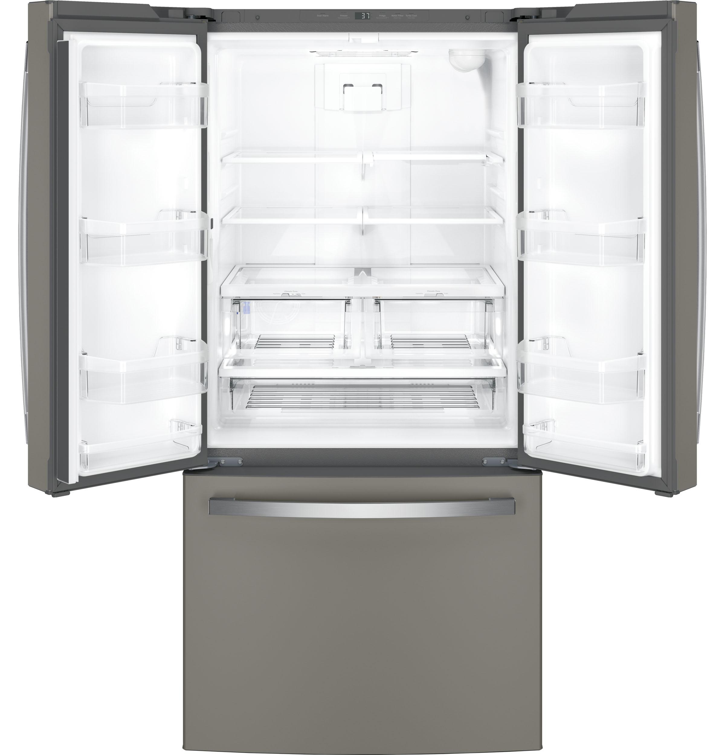 GE APPLIANCES GWE19JMLES GE® ENERGY STAR® 18.6 Cu. Ft. Counter-Depth French-Door Refrigerator - GWE19JMLES-KT
